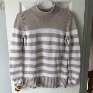 J. Crew Mock Neck Striped Knit Sweater